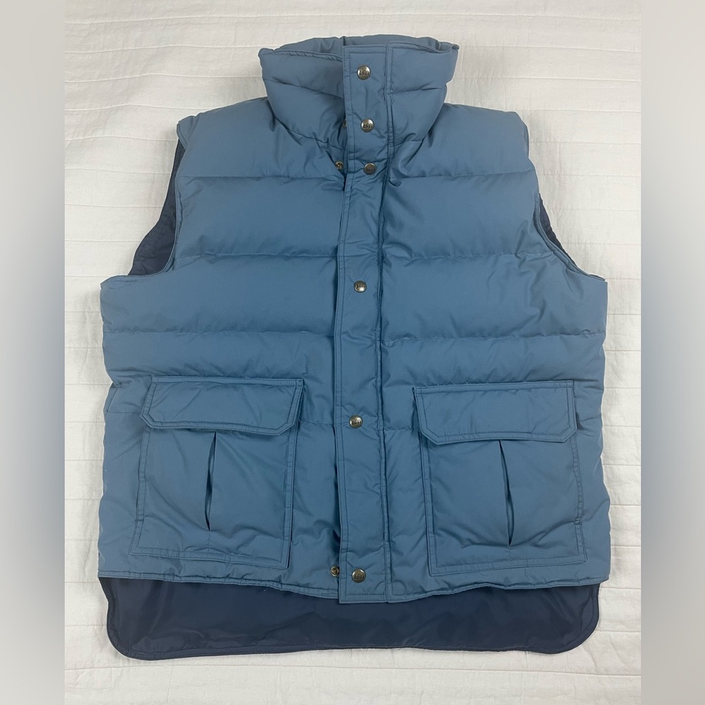 Vintage 90s REI Down Puffer Vest Steel Blue Men’s XL